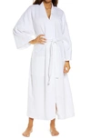 Majestic Panama Waffle Robe In White