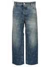 BALENCIAGA BALENCIAGA ALLOVER LOGO CROPPED JEANS