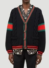 GUCCI GUCCI CABLE KNIT OVERSIZED CARDIGAN