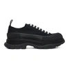 Alexander Mcqueen Black Tread Slick Lace-up Sneakers