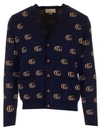 GUCCI GUCCI DOUBLE G JACQUARD CARDIGAN