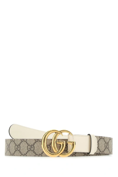 Gucci Gg Marmont Belt In White | ModeSens