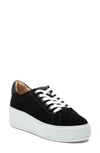 Jslides Maya Platform Sneaker In Taupe Soho Suede