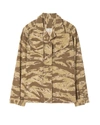 Nili Lotan Camouflage Print Shirt In Khaki Tiger Camo