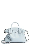 Givenchy Antigona Soft Small Leather Satchel In Light Blue