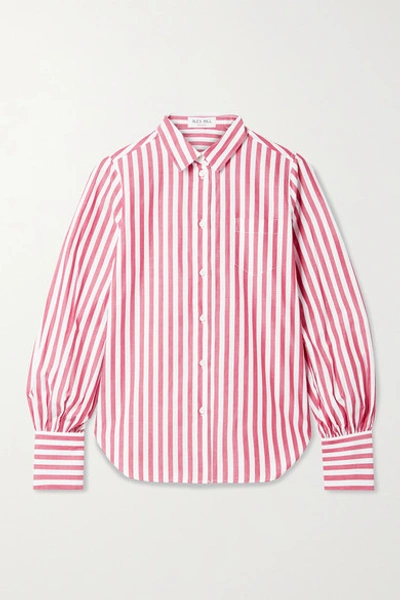 Alex Mill Bobby Striped Cottton-poplin Shirt In Red