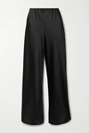 VINCE CRINKLED-SATIN STRAIGHT-LEG PANTS