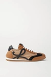 LOEWE BALLET RUNNER SHELL, SUEDE AND LEATHER SNEAKERS