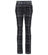 DOLCE & GABBANA MID-RISE TWEED-TRIMMED JEANS,P00479703