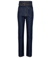 PHILOSOPHY DI LORENZO SERAFINI HIGH-RISE BELTED TAPERED JEANS,P00536560