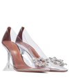 Amina Muaddi Begum Embellished Pvc Pumps In Neutrals