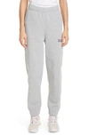 Ganni Logo-embroidered Track Pants In Paloma Melange
