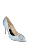 Badgley Mischka Women's Cher Ornamented Stiletto Evening Pumps In Azure Blue