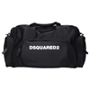 DSQUARED2 UNISEX SPORTS BAG DUFFLE BAG NYLON LOGO BLACK