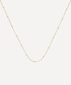 Monica Vinader Gold Plated Vermeil Silver Long Fine Beaded Chain Necklace In Gold