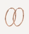 MONICA VINADER ROSE GOLD PLATED VERMEIL SILVER SIREN MUSE LARGE HOOP EARRINGS,000701281