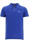 Dsquared2 Cotton Polo Shirt In Navy Blue