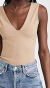 Free People Intimately Fp Keep It Sleek Bodysuit In Tan