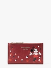 KATE SPADE NEW YORK MINNIE MOUSE SMALL SLIM BIFOLD WALLET,ONE SIZE