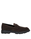 Hogan Chunky Sole Round Toe Suede Finish Loafers In Brown
