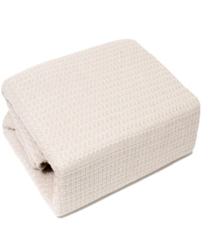 Lintex Marquis 100% Cotton Twin Blanket In Ivory