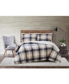 Truly Soft Cuddle Warmth King Comforter Set Bedding In Blue Plaid