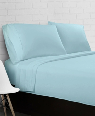 Ella Jayne Percale Cool And Crisp 300 Thread Count 100% Cotton 4-pc. Sheet Set, Queen In Aqua