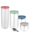 BERGHOFF LEO COLLECTION 4-PC. COVERED CONTAINER SET AND SCOOP
