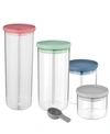 Berghoff Leo Collection 4-pc. Covered Container Set And Scoop In Multi