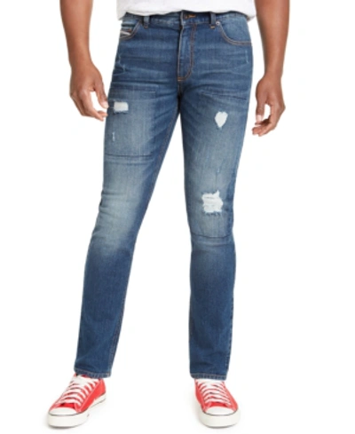 Sun + Stone Men's Slim-fit Distressed Jeans In Riverview Wash