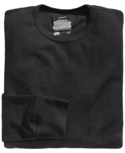 Alfani Men's Big And Tall Thermal Undershirt, Created For Macy's In Black