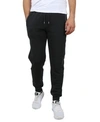 Galaxy By Harvic Men's Classic Fleece Jogger Sweatpants With Zipper Pockets In Black