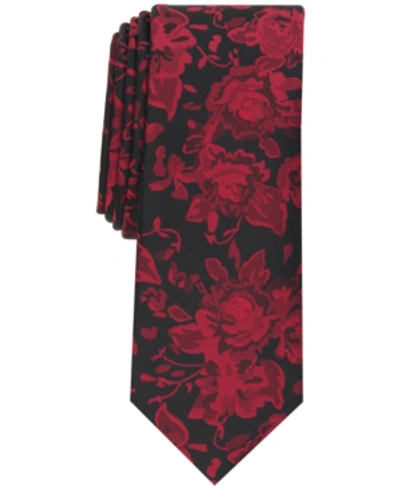 Inc International Concepts Inc Men's Slim Floral Tie, Created For Macy's In Red