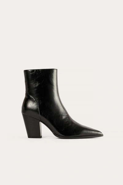 Na-kd Chunky Western Heel Boots Black