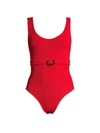 HUNZA G SOLITAIRE ONE-PIECE SWIMSUIT,400013337958