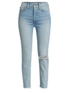 RE/DONE WOMEN'S 90S HIGH-RISE ANKLE CROP JEANS,400013481048