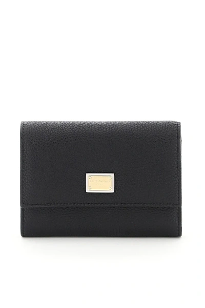 Dolce & Gabbana Wallet With Logo Plaque In Black