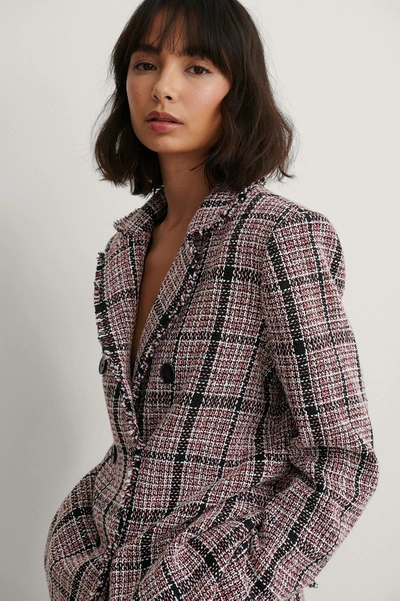 Na-kd Classic Tweed Blazer - Multicolor In Checkered