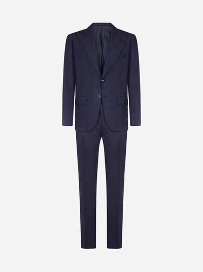 Kiton 2-pieces Tailored Wool Suit In Black