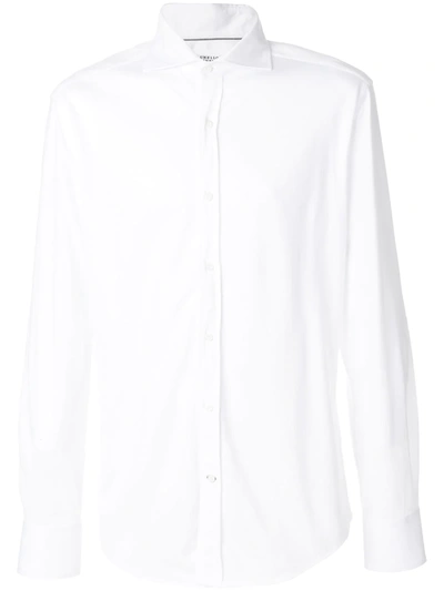 Brunello Cucinelli 尖领衬衫 - 白色 In White