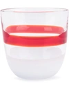 Carlo Moretti Stripe Print Glass In Red