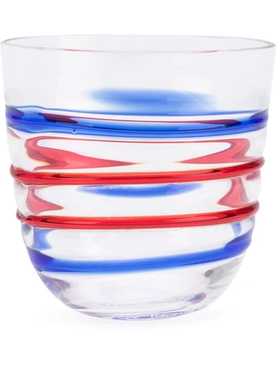 Carlo Moretti Striped Glass In Blue