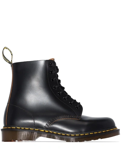 Dr. Martens' Black Vintage 101 Leather Ankle Boots
