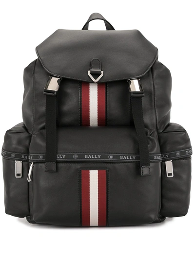 Bally Howie Leather Backpack In Black