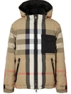 Burberry Kids Reversible Check Puffer Jacket In Neutrals