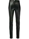 PATRIZIA PEPE SKINNY FIT FAUX LEATHER TROUSERS