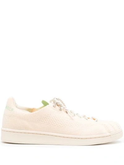 Adidas Originals By Pharrell Williams X Pharrell Williams Superstar Primeknit Lace-up Trainers In Light Pink