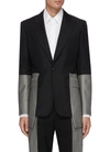 Alexander Mcqueen Slim-fit Panelled Wool-gabardine And Wool And Mohair-blend Suit Jacket In Black
