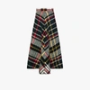 ROSIE ASSOULIN HIGH WAIST FLARED PLAID SKIRT,R204S07WW061BoucleWoolCoating15380818