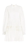 Aje Women's Run Free Pin-tucked Cotton Mini Dress In White